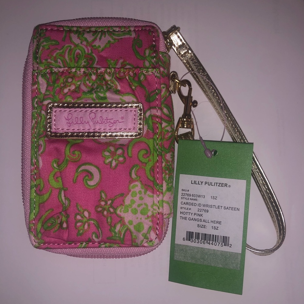 Lilly Pulitzer Card ID Wristlet, Hotty Pink